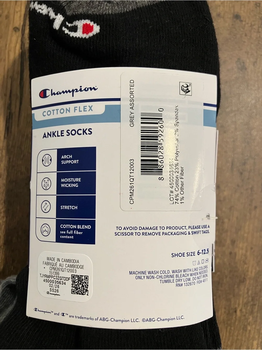 Champion socks 6x